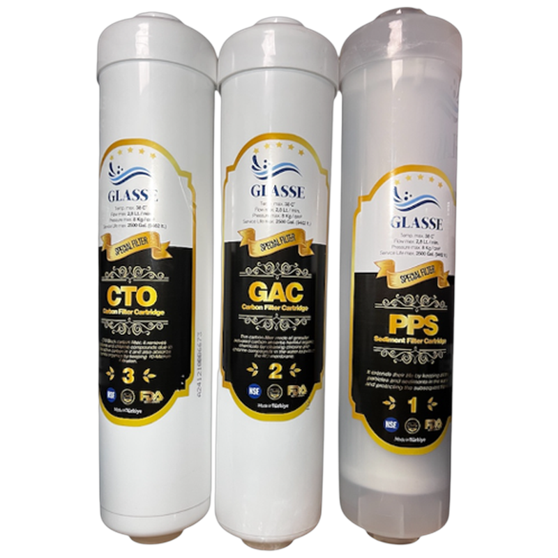 PACK de 3 PRÉFILTRE DE REMPLACEMENT ( 1,2,3) 10"